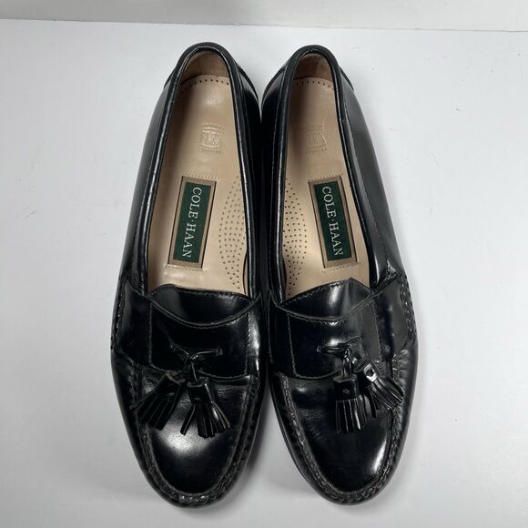 Cole Haan Pinch Tassel Black Leather Loafers Men's Size 10 D - Picture 6 of 8